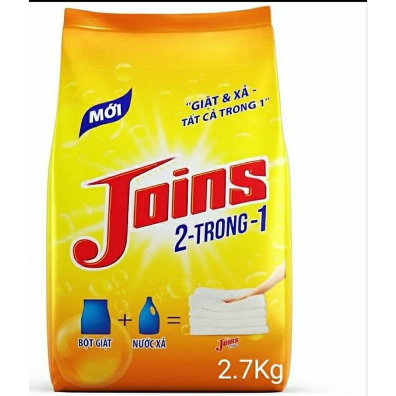 Bột giặt joins 2 trong 1 gói 2,7kg