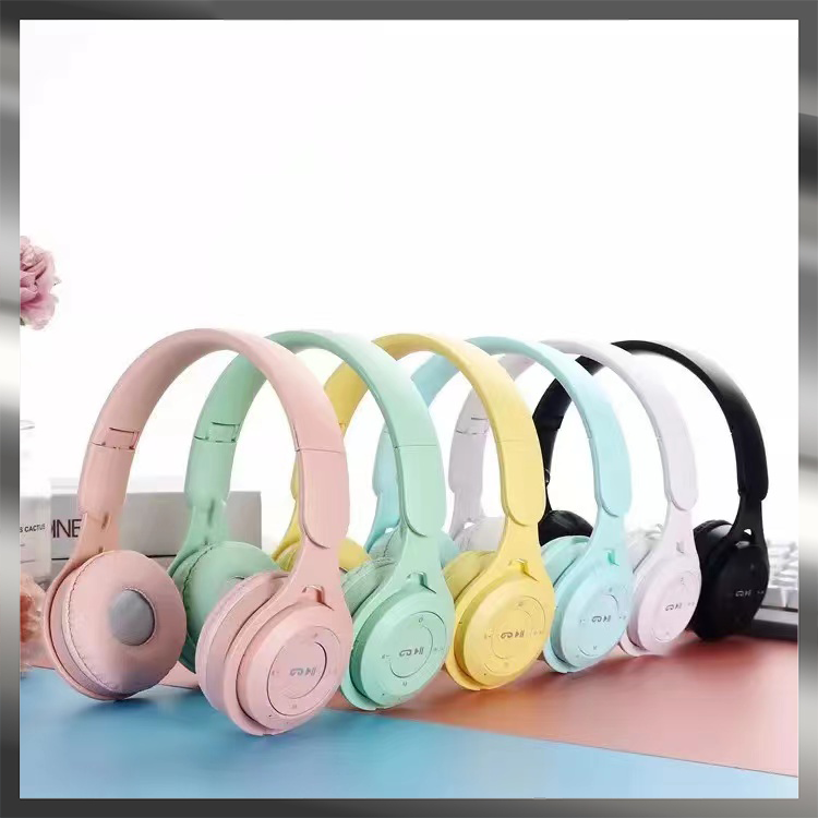 Tai nghe Bluetooth không dây màu Macaron Y08, Micrô tai nghe, Nhỏ và Dễ thương
