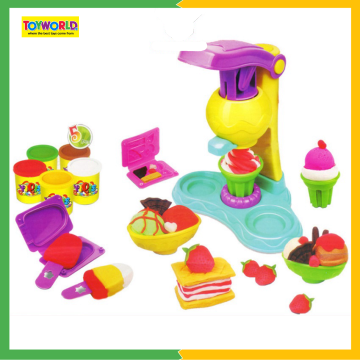 Đồ chơi đất nặn toyworld bộ làm kem đất sét cho bé phát triển tư duy sáng tạo