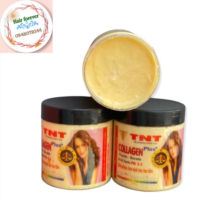 Hấp dầu cologen men sống TNT plus , phục hồi tóc khô, dưỡng bóng và mềm mượt,mùi thơm dai_Hair forever love