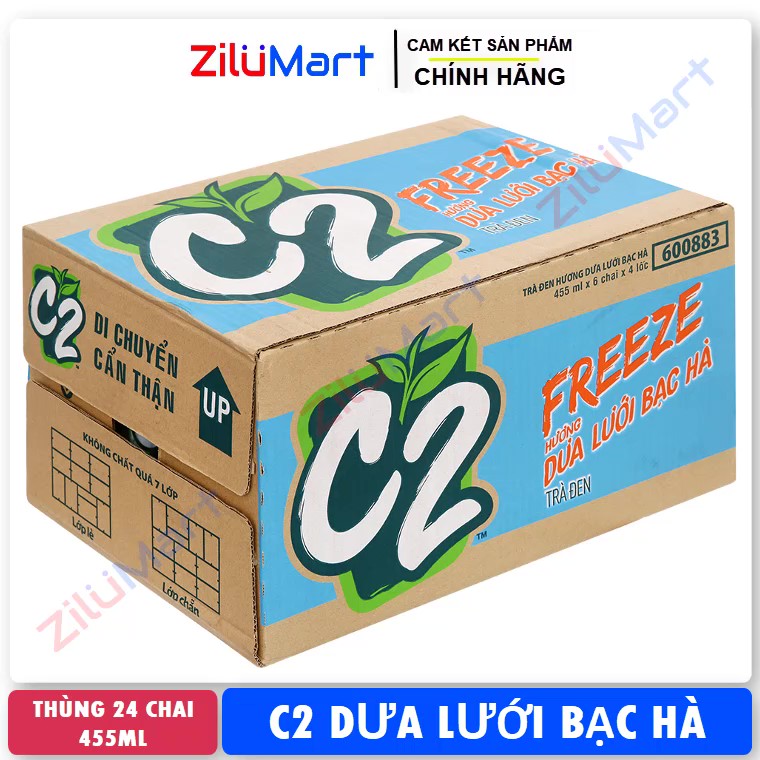 Trà đen dưa lưới bạc hà C2 Freeze loại 455ml