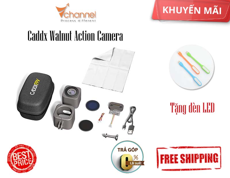 Camera Hành động thể thao 4K - Caddx Walnut + 2 ND Filter