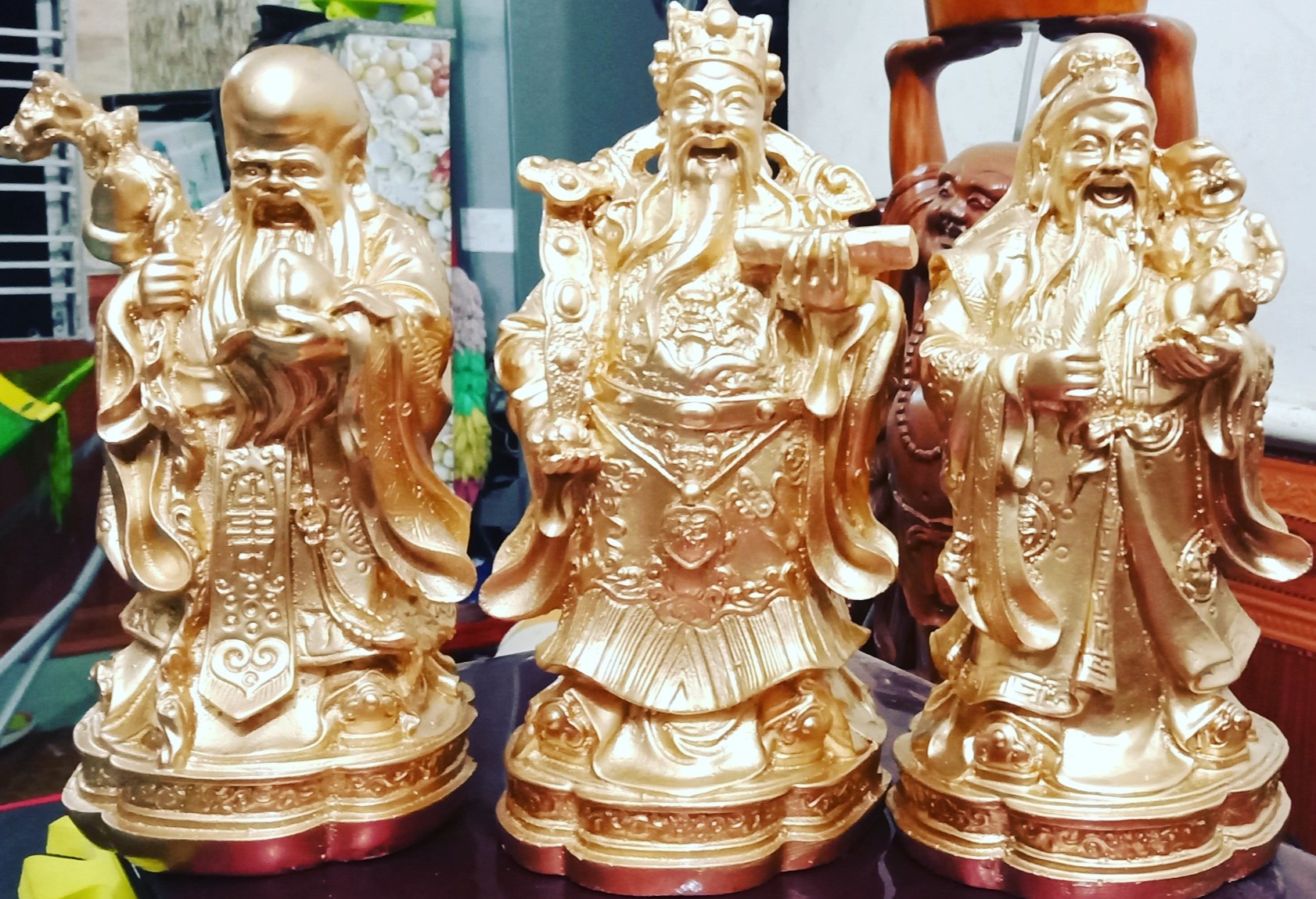 Tượng Phúc Lộc Thọ  Huế LOẠI TO 20 x 9 cm , MIỄN SHIP