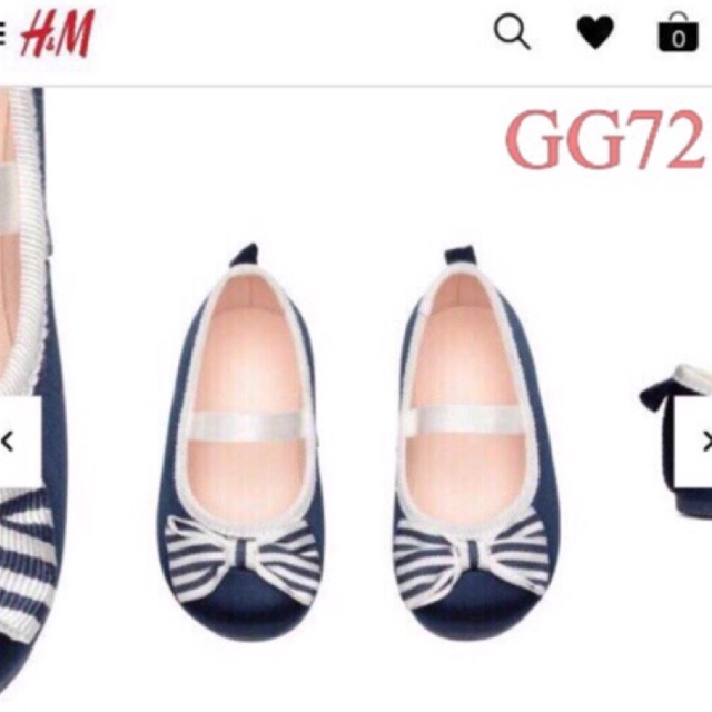 Giày lụa H&M bé gái 1-3 tuổi (size 18-24)