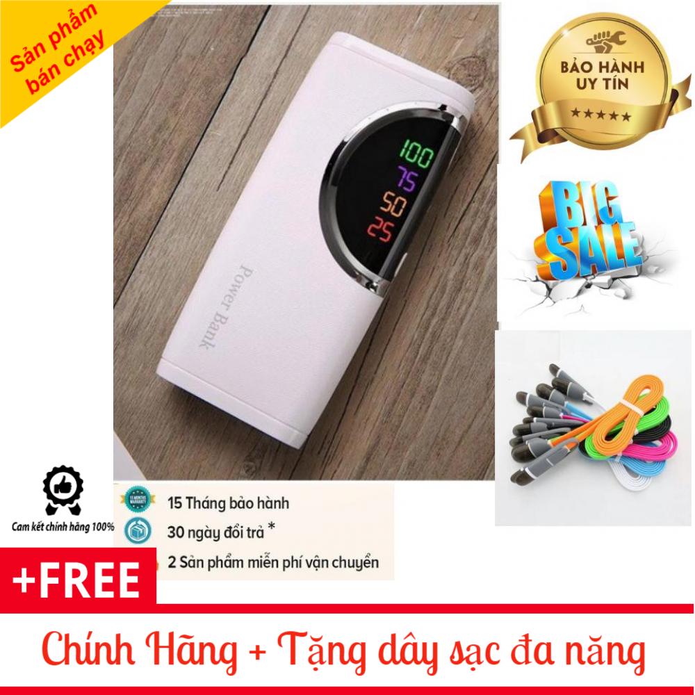 Sạc dự phòng PowerBank 20000mah khuyến mãi dây sạc 2 in1