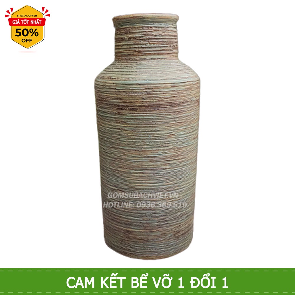 Bình hoa gốm sứ bát tràng kiểu dáng Phích