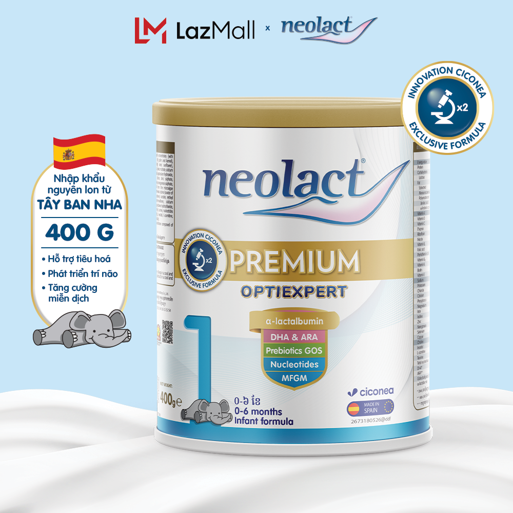 Neolact Premium Optiexpert Step 1 Nutritional Milk Powder - 400g Can