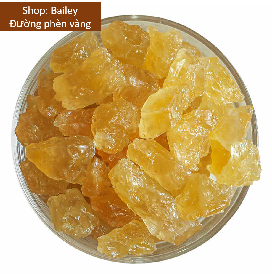 [HCM] 1kg Đường phèn vàng nguyên chất, không tẩy, an toàn vệ sinh thực phẩm vị ngọt thanh
