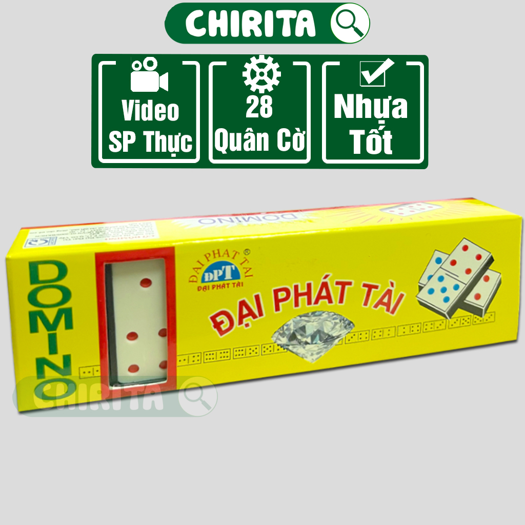 Bộ Cờ DOMINO Loại TỐT - Cờ Domino Nhựa Đẹp, Domino Giá Rẻ Boardgame, Đồ Chơi Trẻ Em CHIRITA