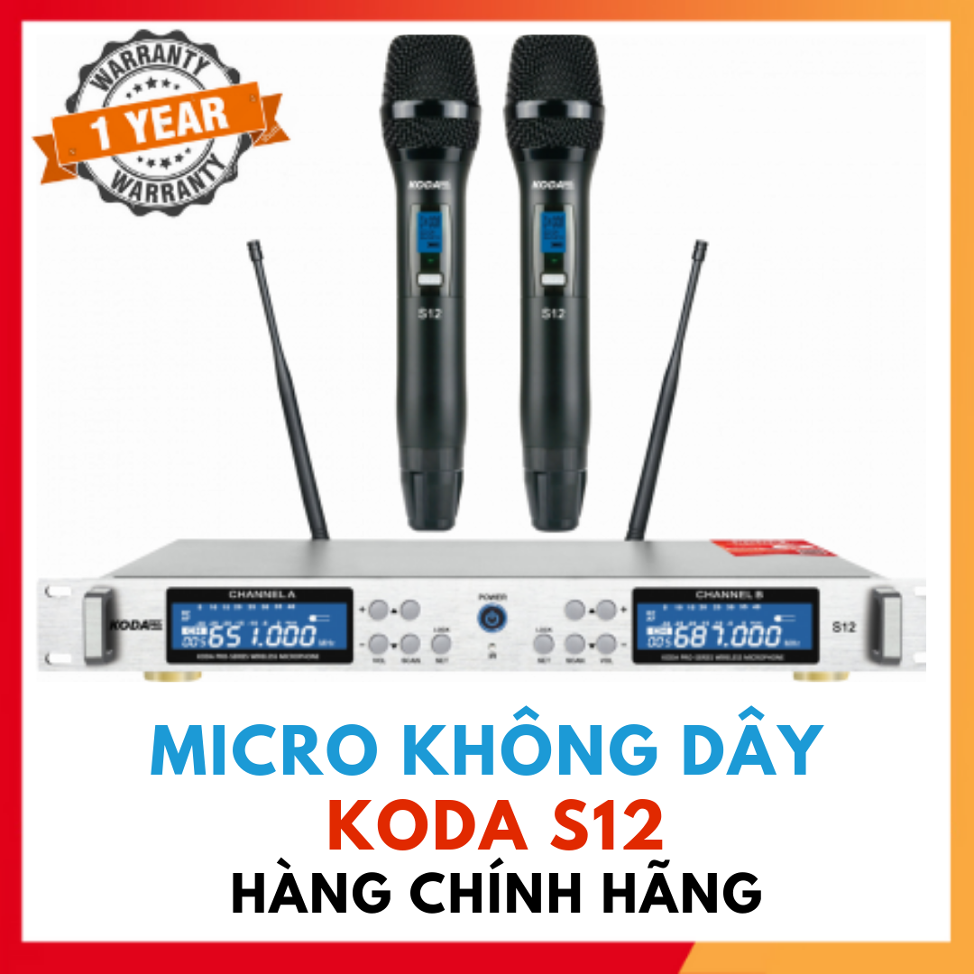 Micro không dây koda s12 cao cấp | hát hay như ca sĩ | hàng chính hãng | bảo hành 12 tháng
