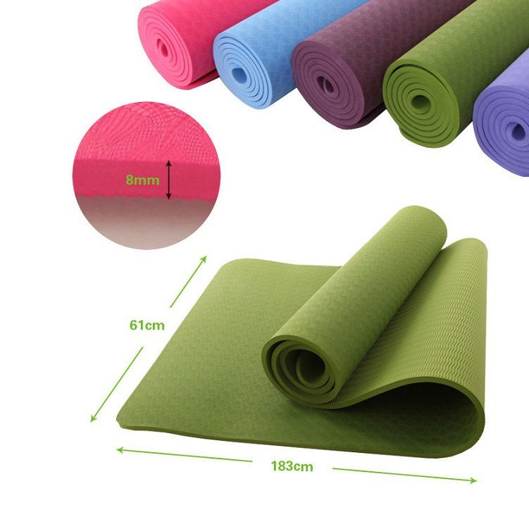 Thảm Tập Yoga Loại Dày 2 Lớp Siêu Bền Chống Thấm, Chống Trơn Trượt Sẵn 5 Màu, thảm tập yoga, thảm tập gym thảm yoga chống trượt thảm tập yoga tại nhà