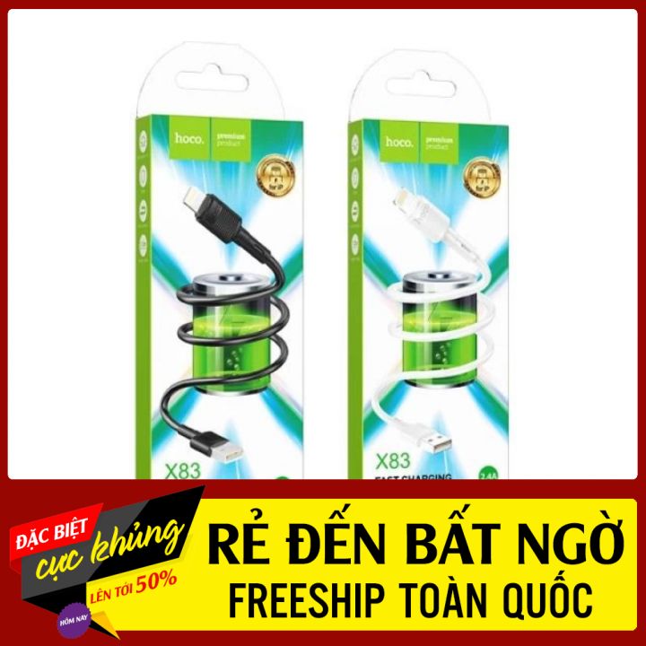 Cáp sạc nhanh Lightning giá xưởng Hoco X83 dành cho Iphone || Mr.Anh Store