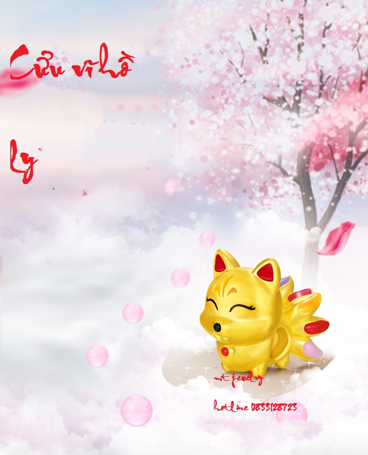 Charm Cửu vĩ hồ ly size nhỏ