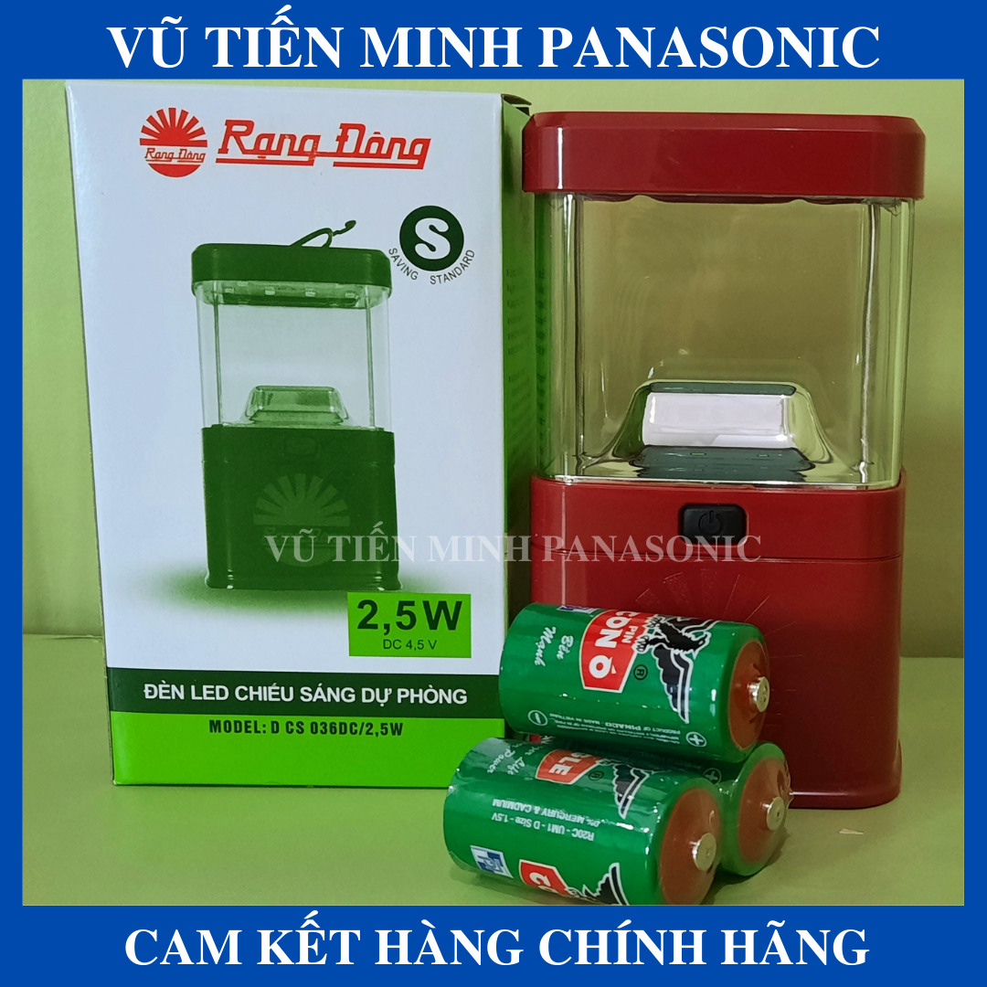 Đèn pin LED Rạng Đông 2.5W, dự phòng khi mất điện D CS 036DC/2,5W, đèn sạc dự phòng