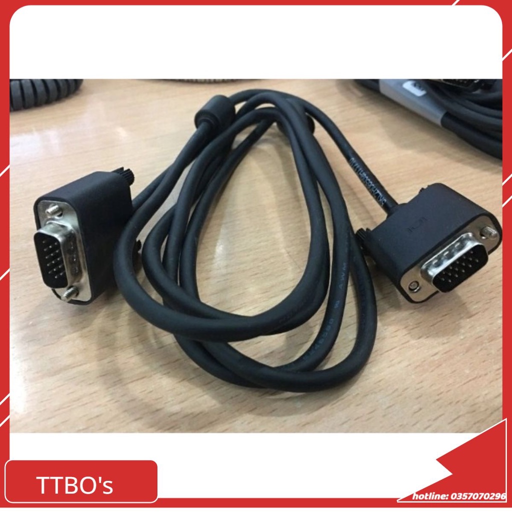 Dây cáp tín hiệu vga 1.5m hp,ss,anmck .vga to vga dell dây cáp kết nối 2 đầu vga chống nhiễu ecoba
