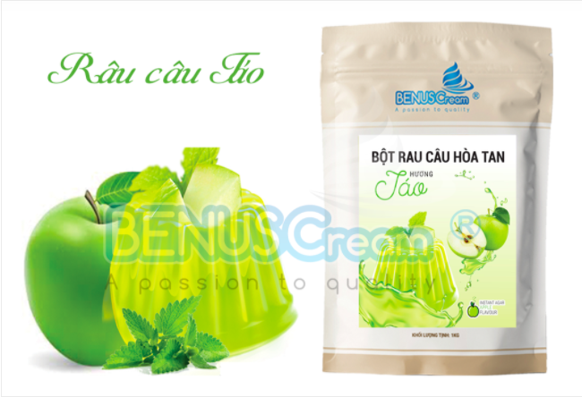 Bột làm thạch rau câu vị táo - benuscream