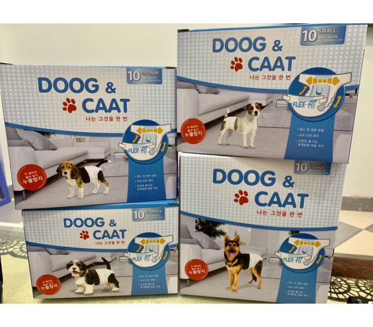 Tã bỉm mặc lót quần cho chó mèo thú cưng doog&caat 10 cái
