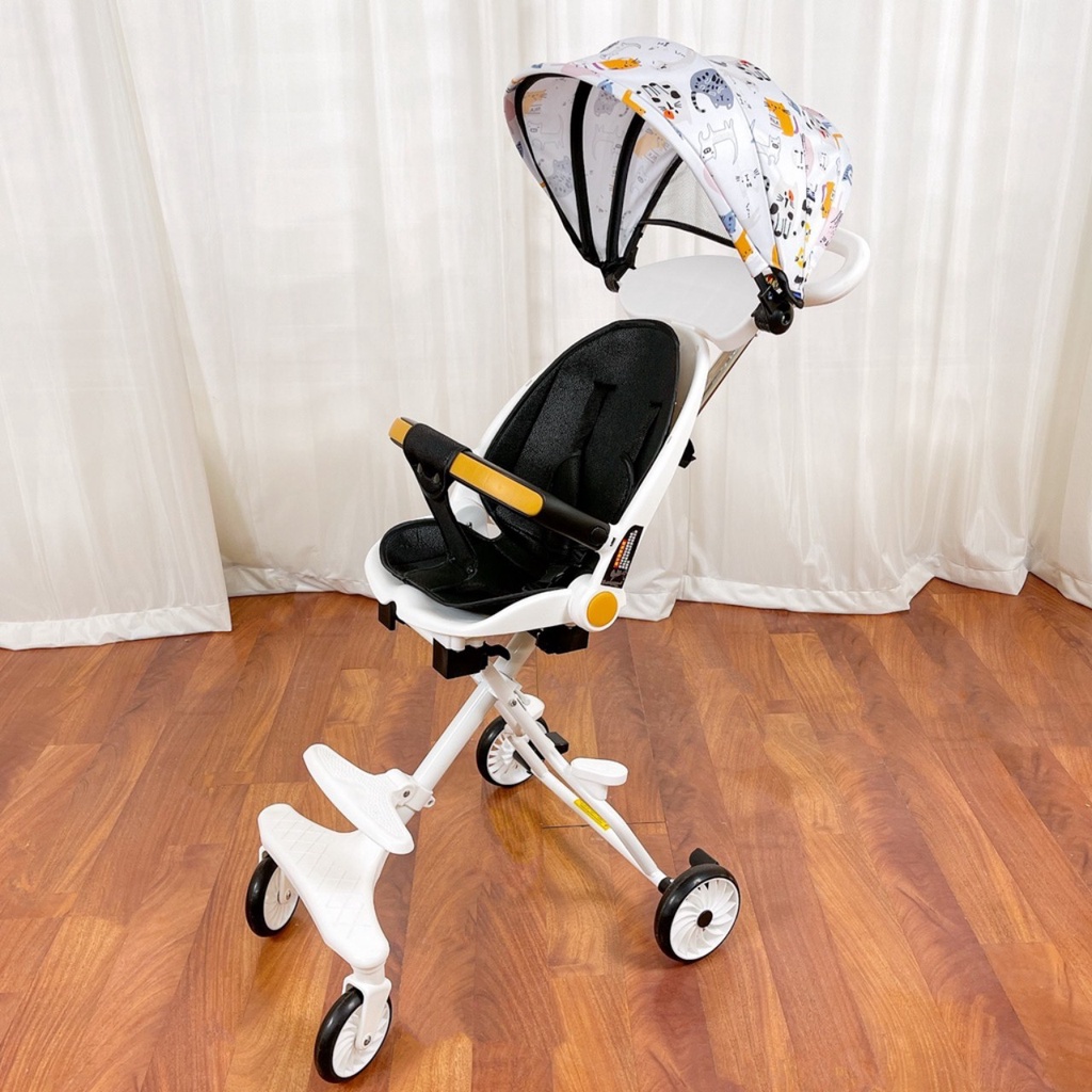 Xe đẩy gấp gọn / xe đẩy du lịch M8 xoay chiều, bánh xe xoay 360 có chế độ ngồi,ngả lưng tiện lợi