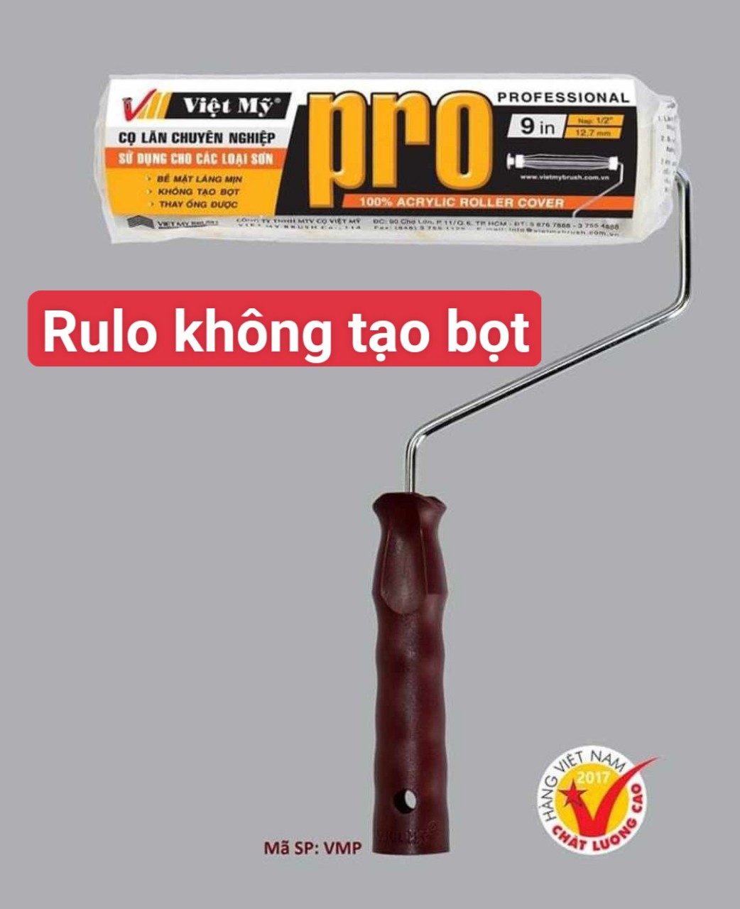 Cọ lăn sơn việt mỹ/rulo lăn sơn việt mỹ chính hãng 15ccm, 23cm, 23cm pro