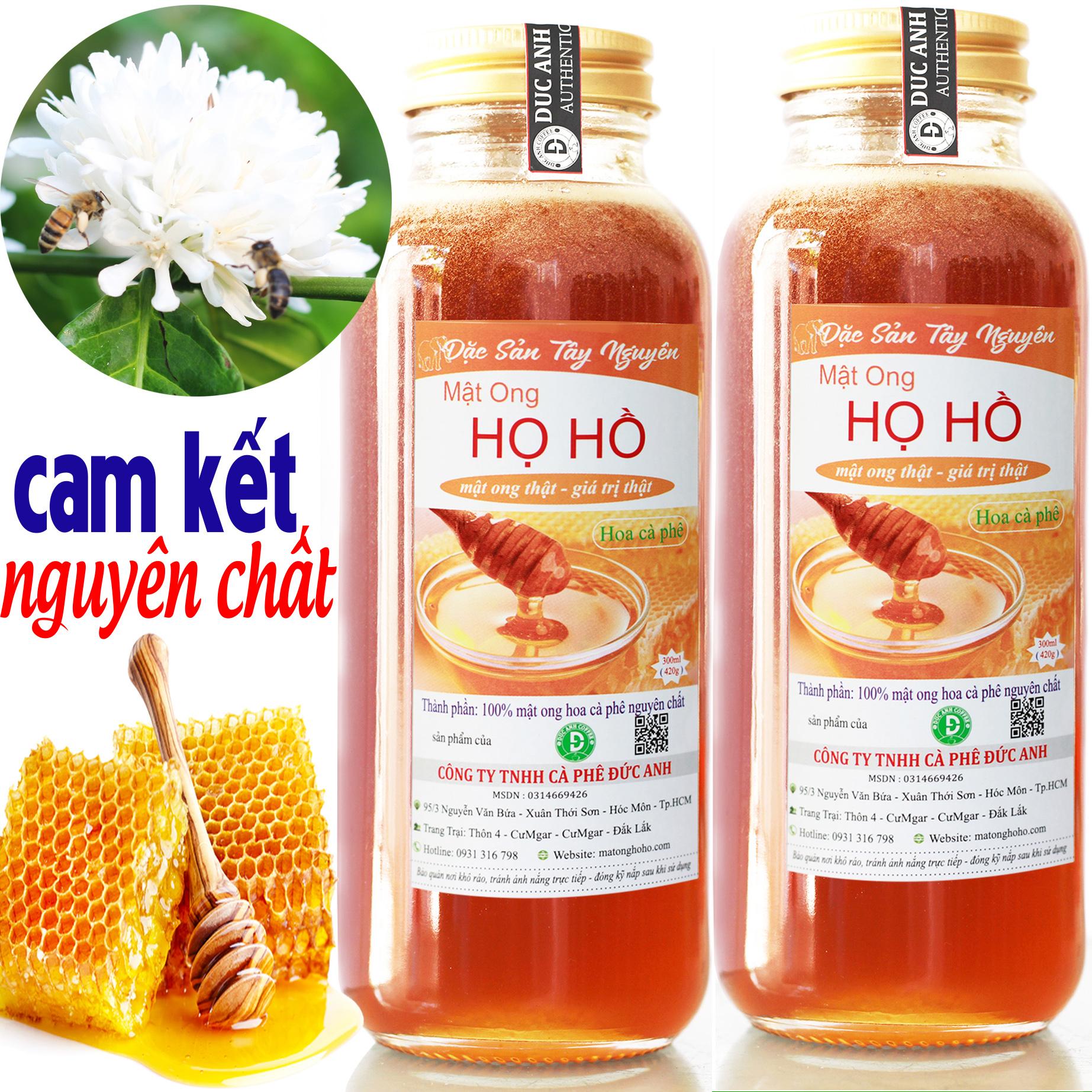 [HCM]Mật ong hút rừng hoa cafe nguyên chất hoa cà phê - combo 2 chai thủy tinh mỗi chai 420gr - Mật ong HỌ HỒ Mật ong thật giá trị thật