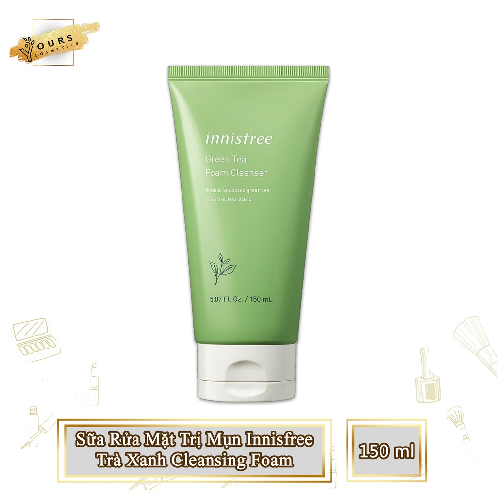 Sữa Rửa Mặt Trà Xanh Innisfree Ngăn Mụn Cleansing Foam - Sua rua mat ngăn ngừa mụn Innisfree trà xanh