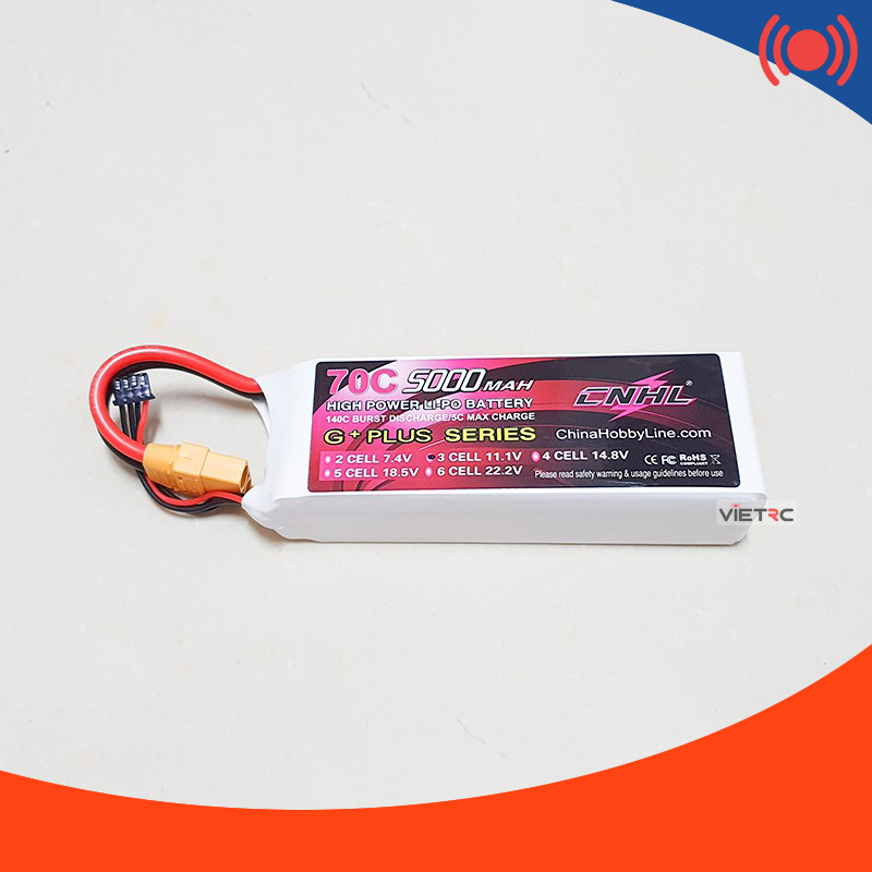 Pin lipo cnhl 3s / 4s 5000mah 70c xt90 plug cho tàu, xe, máy bay điều khiển từ xa