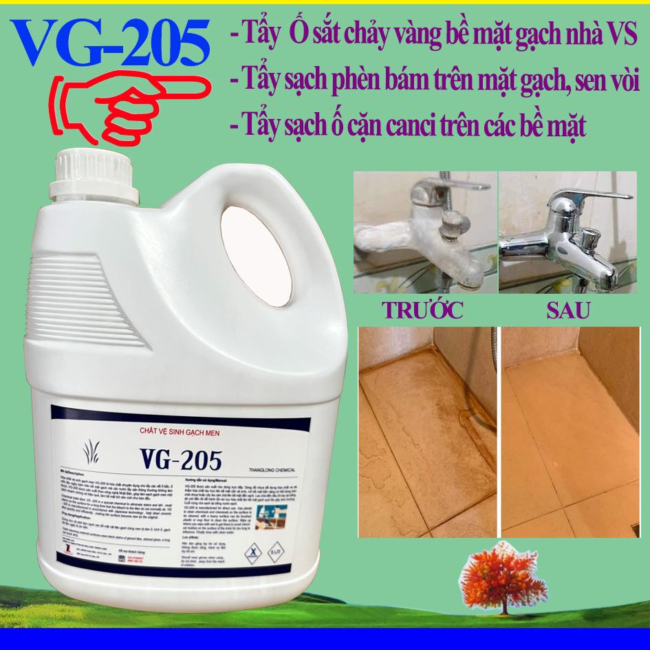 Chất vệ sinh tẩy ố gạch men VG-205 can 4 LIT