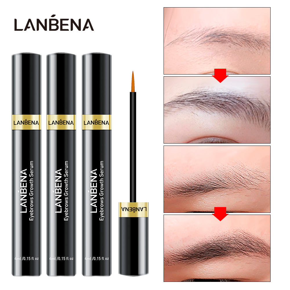 Lanbena bộ 3 serum hỗ trợ mọc dày dài lông mày nhanh - intl