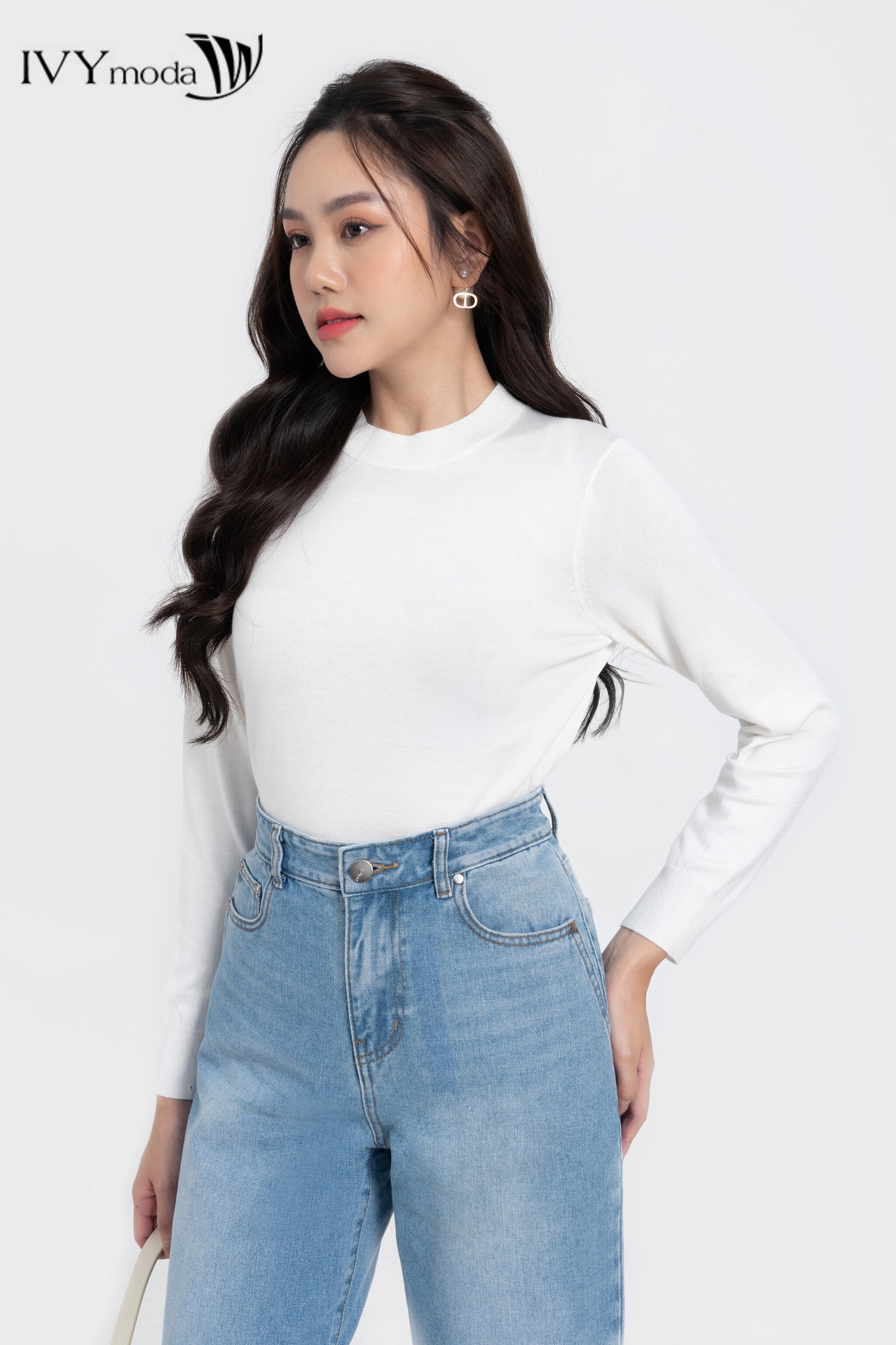 Áo len nữ tay dài ivy moda ms 58p0071