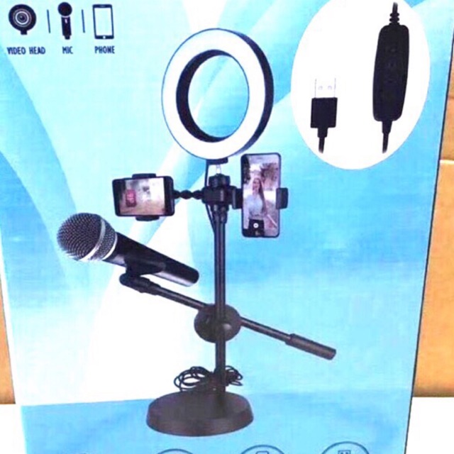Bộ Hát Live , Bộ Phát Live Có Đèn 4in1 , Bộ Hát Livestream k10 , Bộ Micro Chất Lượng Cao, Hát Hay Như Ca Sỹ Chuyên Nghiệp(Ko có Mic đi kèm)