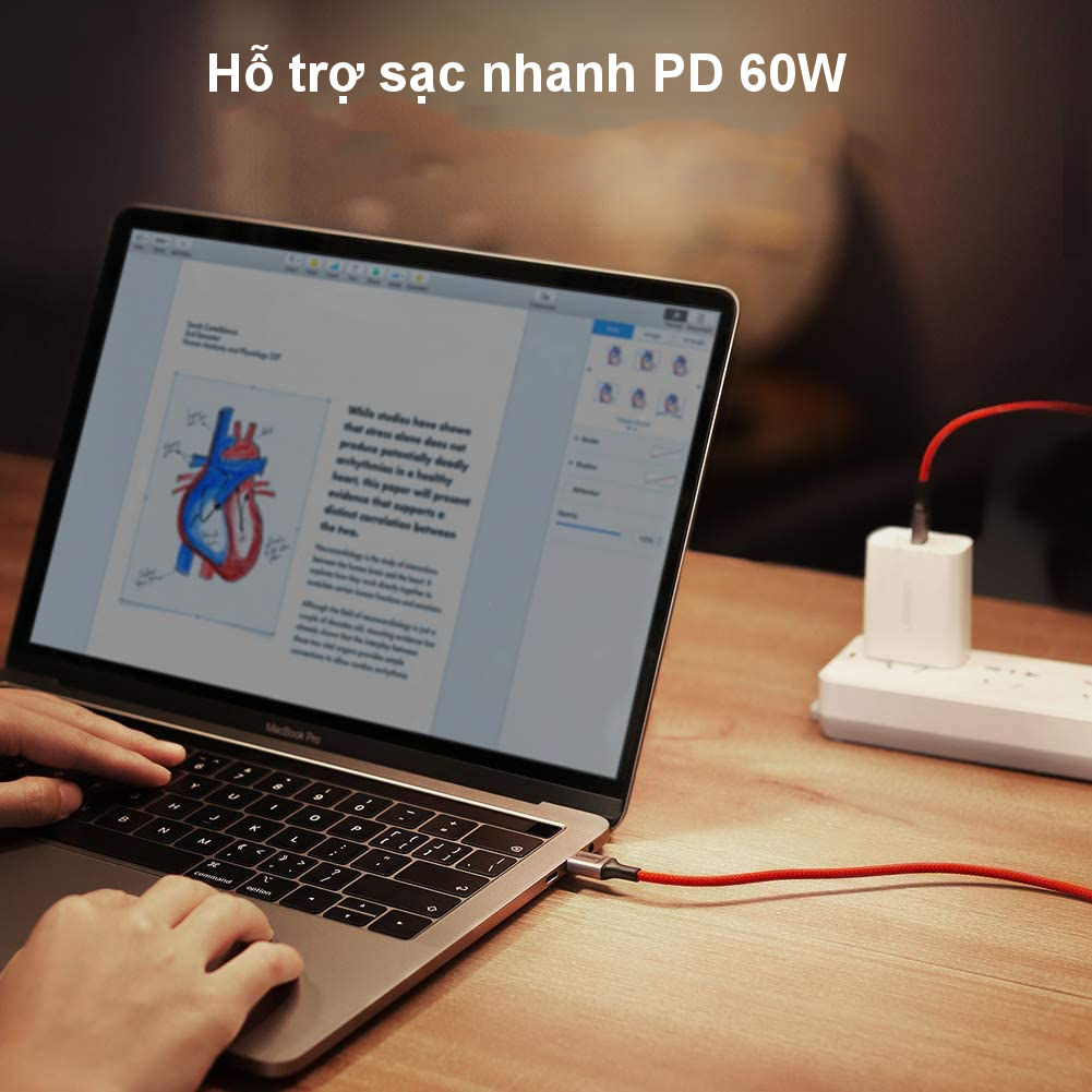 Cáp sạc và truyền dữ liệu 2 cổng USB type C, hỗ trợ sạc nhanh PD 60W, dòng tối đa 3A dây bện nylon dài 1m UGREEN US296 60186 Cáp sạc và truyền dữ liệu 2 cổng USB type C, hỗ trợ sạc nhanh PD 60W, dòng tối đa 3A dây bện nylon dài 1m UGREEN US296 60186