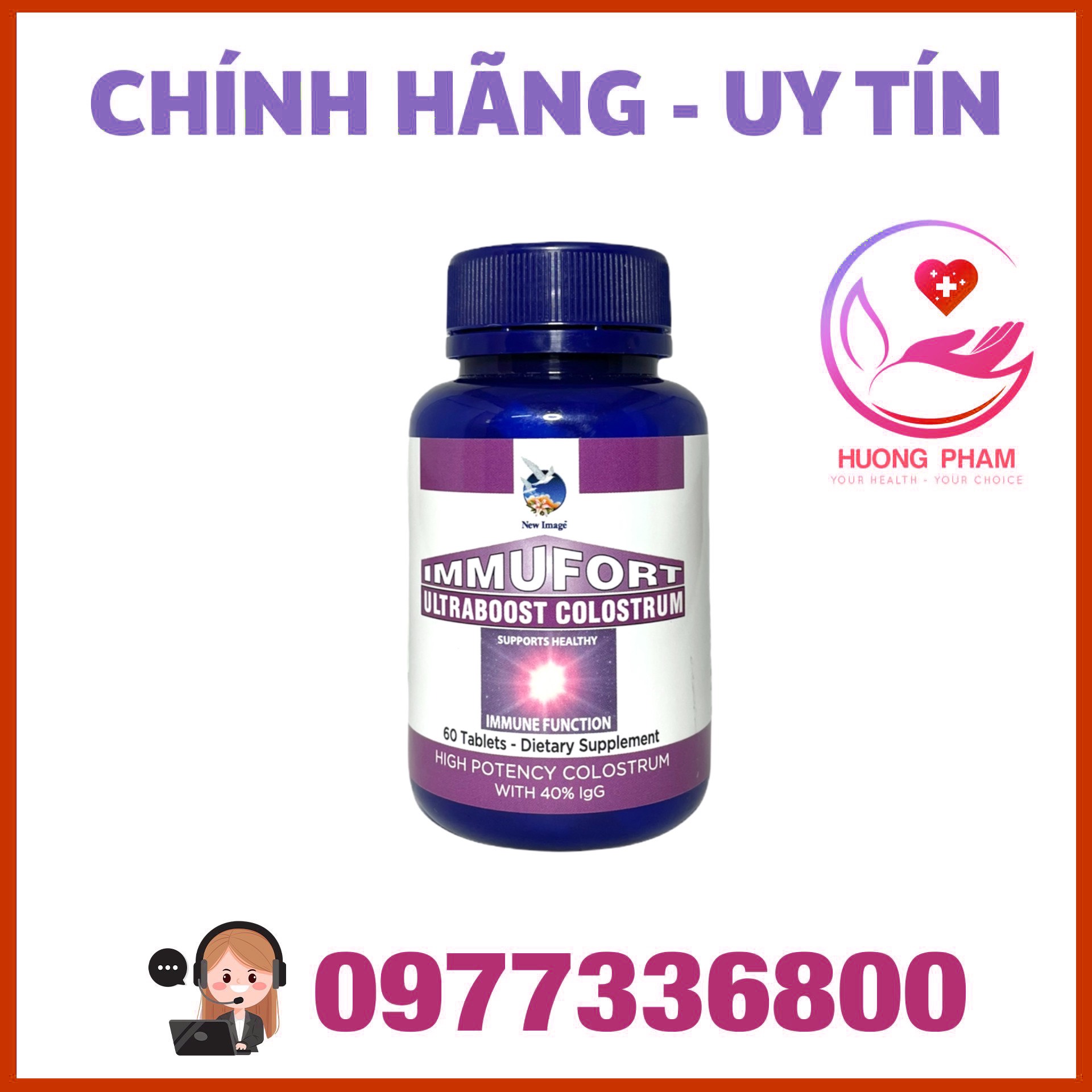 TOP Immufort Ultraboost Colostrum - Sữa non dạng viên ngậm Alpha Lipid