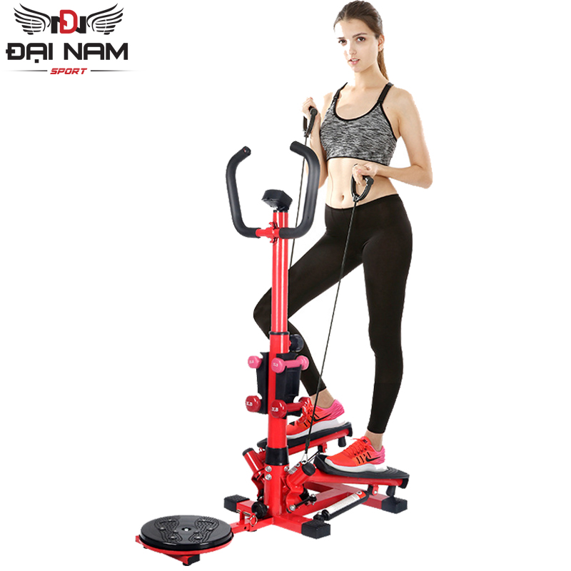 Máy Chạy Bộ Tại Chỗ,Máy Đi Bộ Đếm Bước Kiểu Dáng Mới Nhất Tích Hợp Đĩa Xoay Eo-Tạ Tập Tay-Dây Kéo Tay Cao Cấp Đại Nam Sport