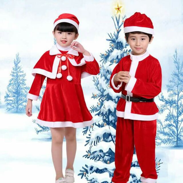 Bộ quần áo ông già Noel cho bé trai- Bé Gái Đủ Size - Quần áo hóa trang ông già Noel