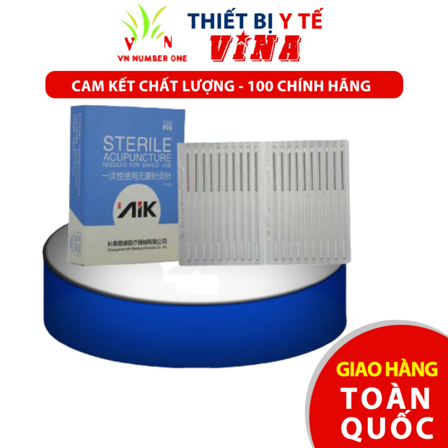 Kim Châm Cứu Aik Đã Tiệt Trùng , Dùng Một Lần, Đủ Các Số 1,2,3,4,5,6,7 Hàng Chính Hãng, giao ngẫu nhiên dạng vĩ hoăc bịch 10 cây