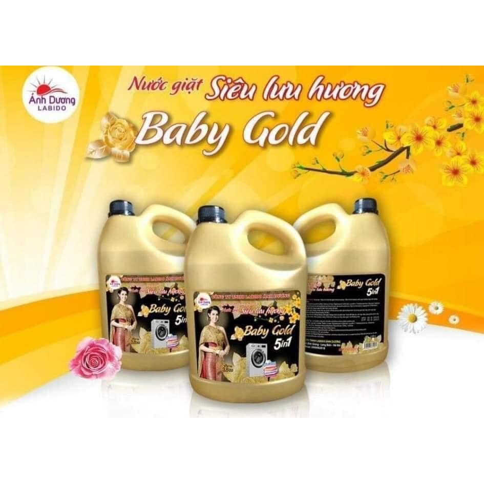 Nước giặt xả 5 in 1 baby gold 3.8l cao cấp