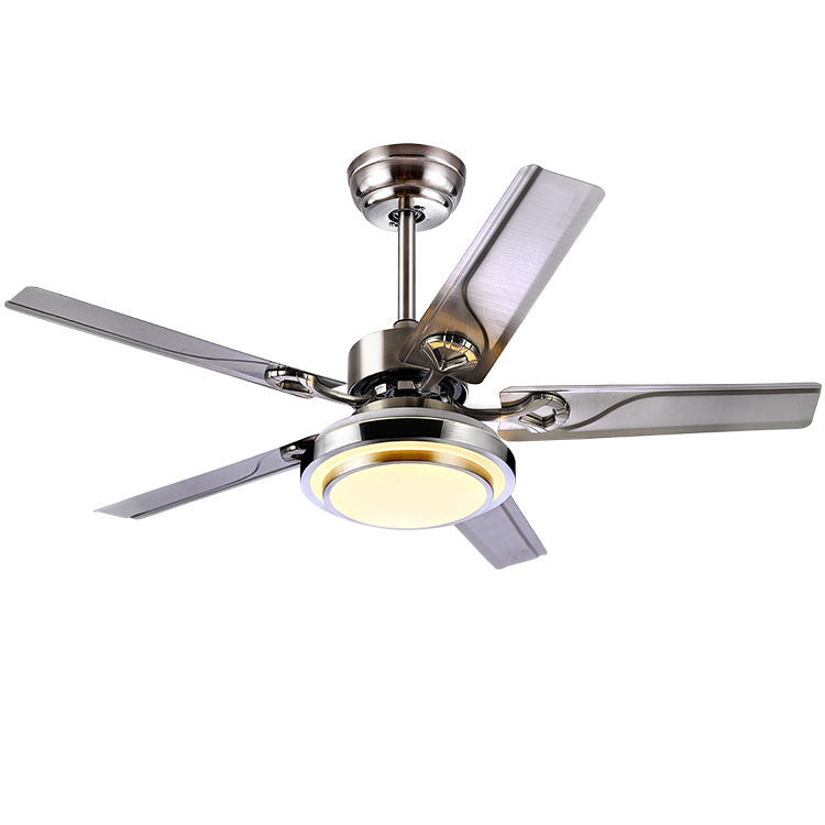 Quạt Trần Đèn LED Trang trí Nội Thất QX1339KL - Đèn Quạt Trần Cánh Kim Loại Nhà hàng, Khách Sạn, phòng khách