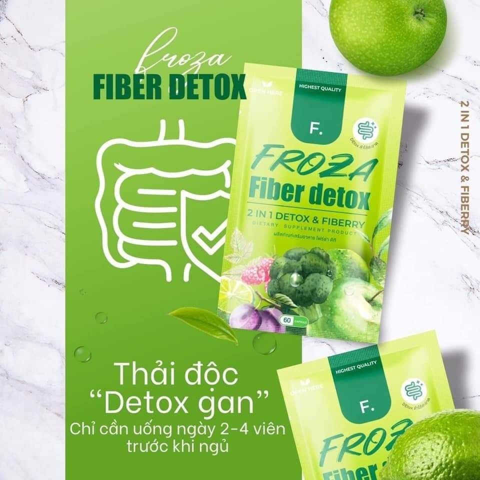[HCM][GÓI 60 VIÊN] Viên uông giảm cân rau củ Froza Fiber Detox 2 in 1 Detox & Fiberry - Giảm cân hoa quả froza - Gói rau củ thái lan - Detox froza thái - Vien uong giam can