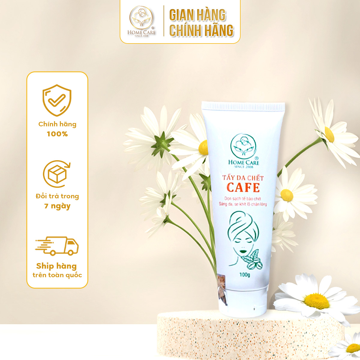 HOMACARE _ Tẩy Da Chết Mặt Cafe Dạng Gel 100ml