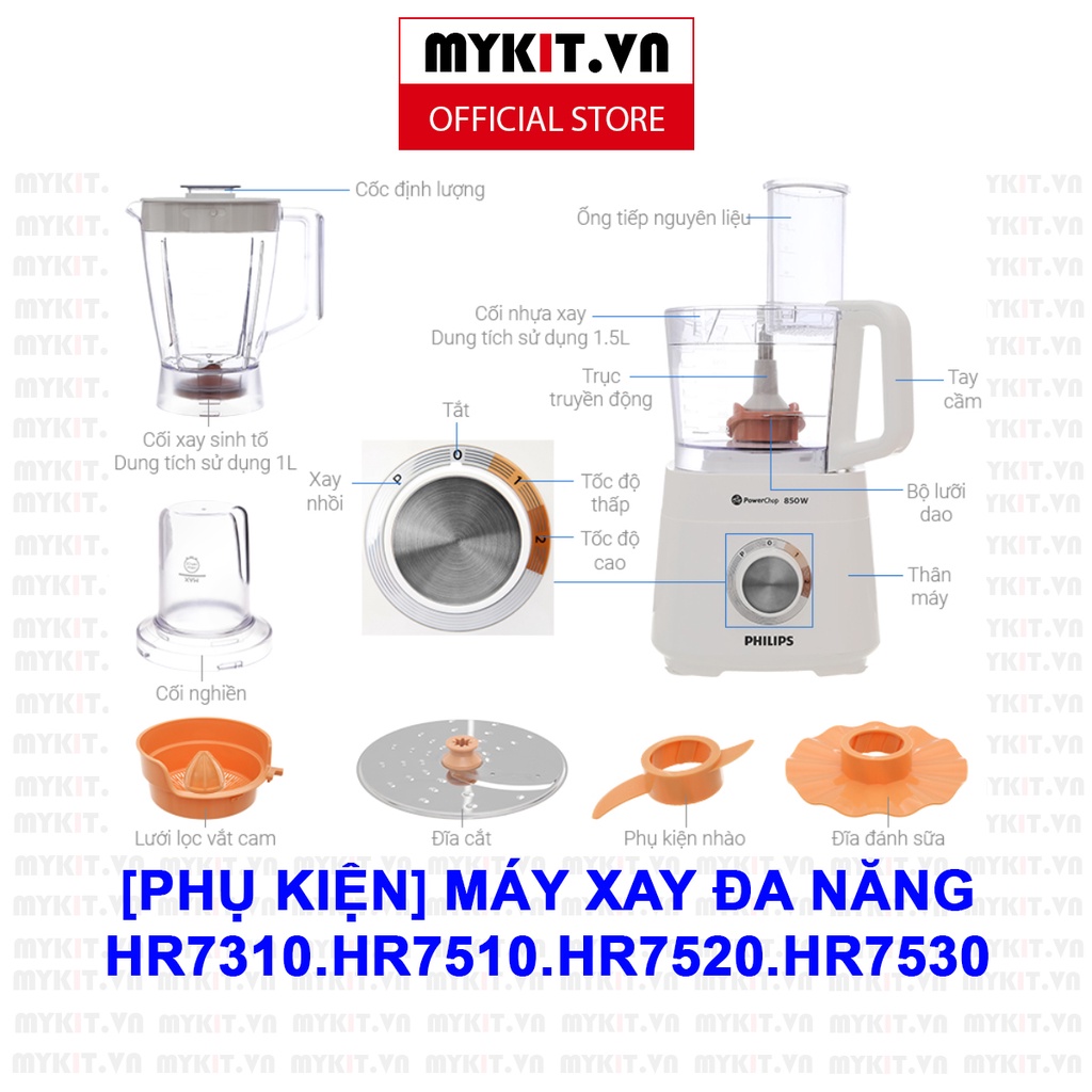 Máy xay đa năng philips hr7310 hr7510 hr7520 hr7530
