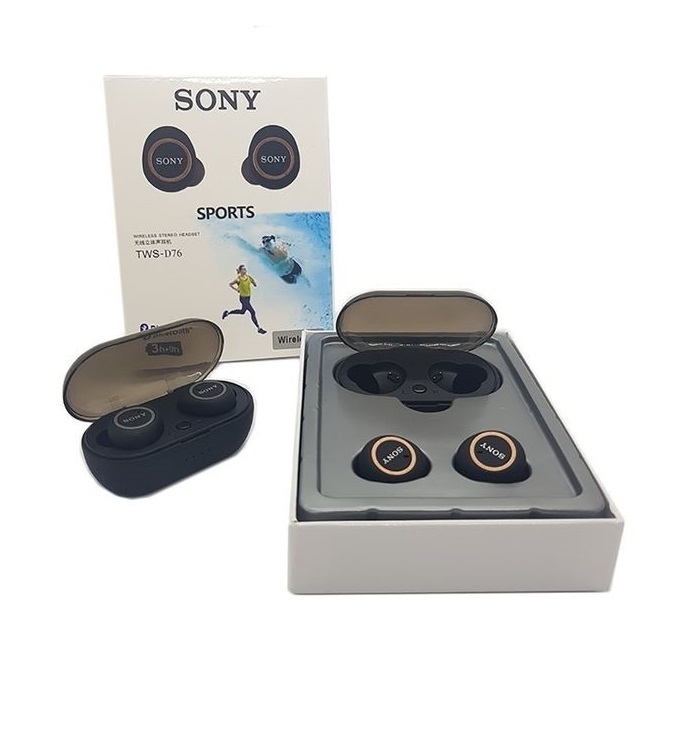 Tai nghe blutooth sport tws-d76 bass-treble rõ ràng - blutooth v5.0 tws đúng stereo không dây tai nghe .. âm thanh nghe tuyệt vời