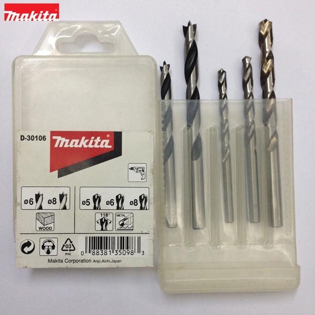 Bộ mũi khoan 5 mũi makita d-30106
