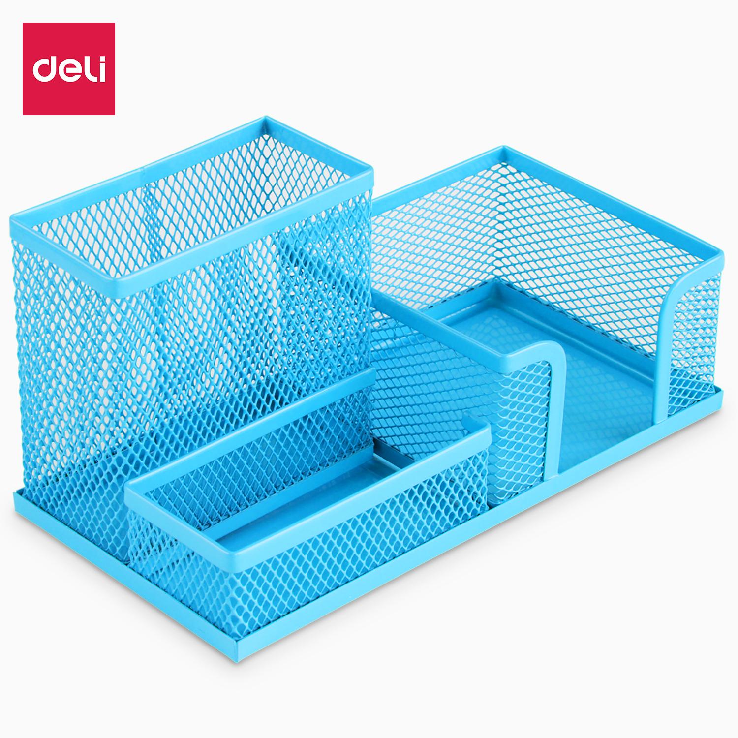 Deli cốc cắm bút xanh lá/hồng/xanh nhạt/xanh đậm - 1 cái 9154