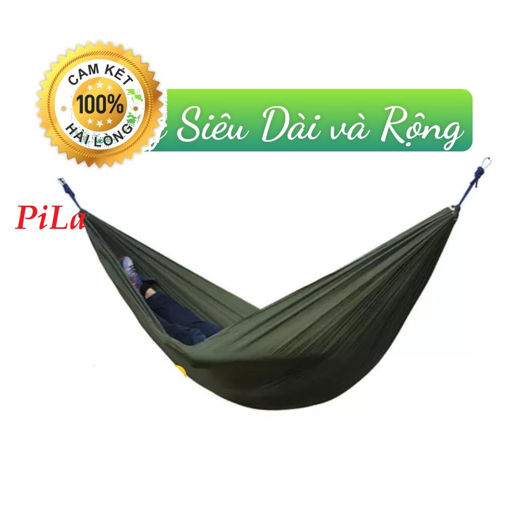 Võng dù cá sấu 2 lớp võng lưới . nặng 450gr . màu xanh