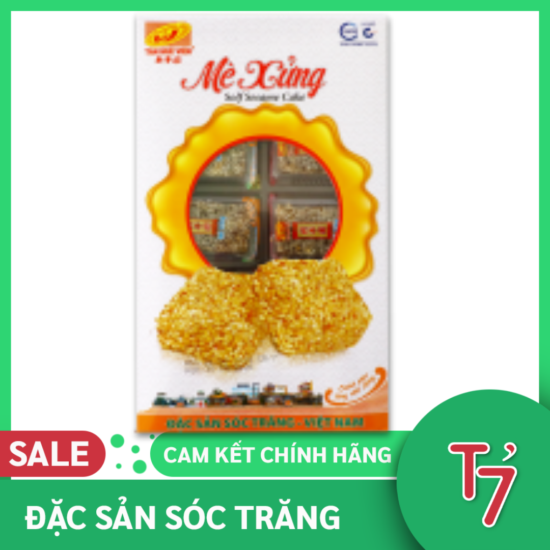 Kẹo mè xửng dẻo tân huê viên hộp giấy cao cấp 400g