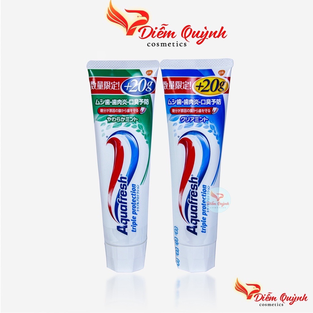Kem đánh răng Aquafresh Triple Protection 140g hàng nội địa Nhât Bản cộng thêm 20G