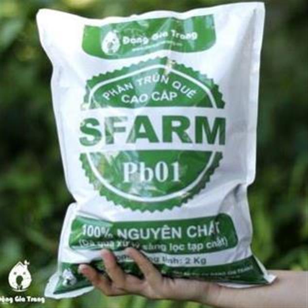 Phân hữu cơ vi sinh trùn quế sfarm pb01 2kg