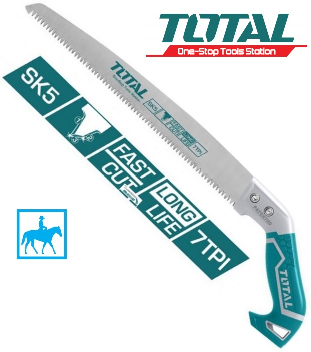 Cưa gỗ cưa cành cưa cây cầm tay lưỡi thẳng 300mm 12 inch 7tpi total tht5113006
