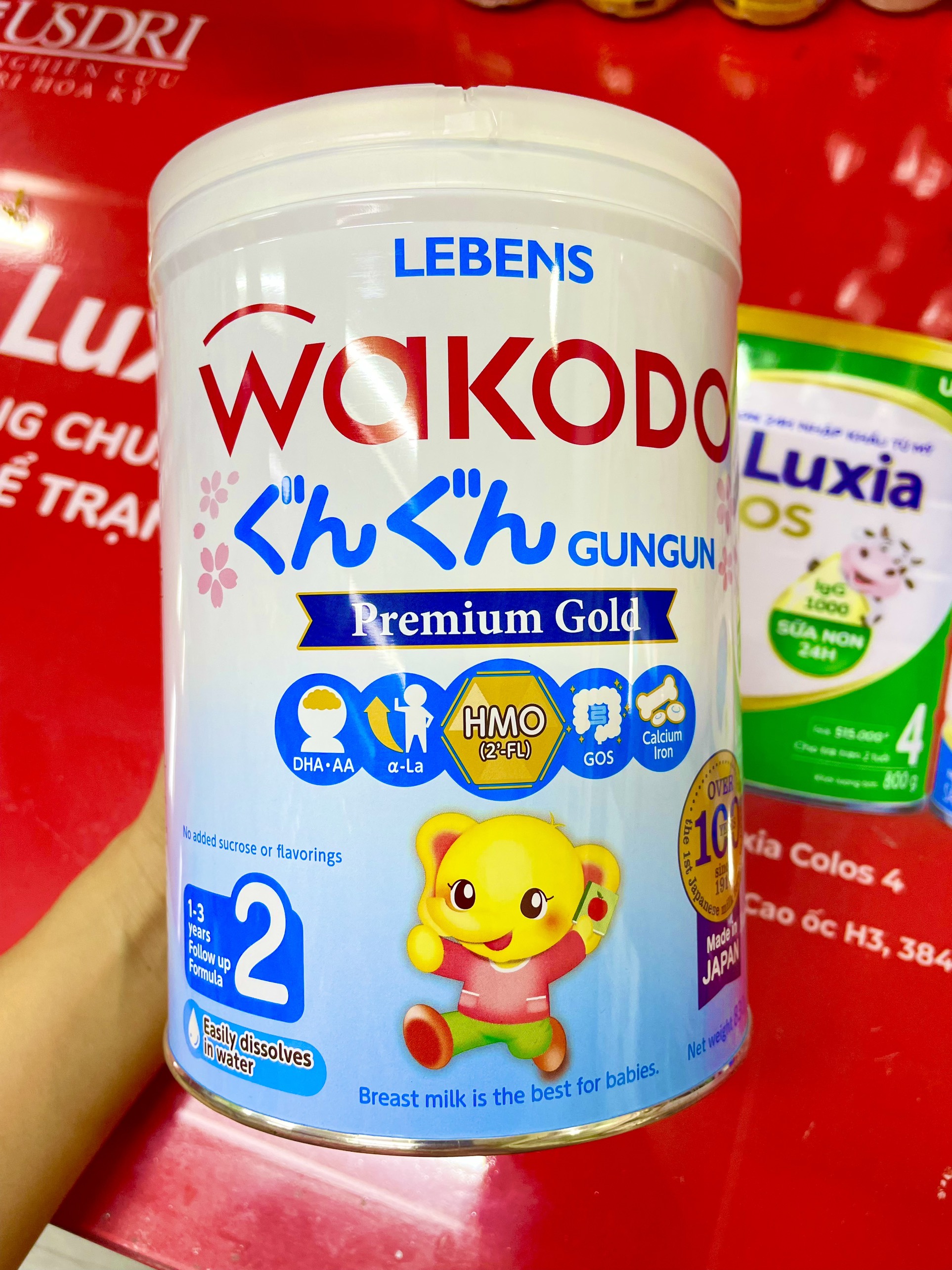 Sữa bột wakodo gungun 2 lon 810g nhập khẩu nhật bản