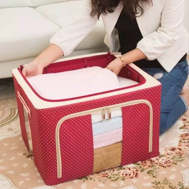 Túi vải đựng chăn mền, quần áo khung sắt cao cấp